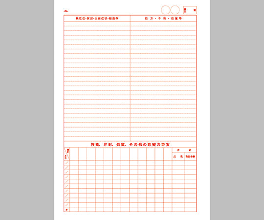 社保カルテ A4サイズ 1袋(100枚入) 1号紙 370 1袋(100枚入)