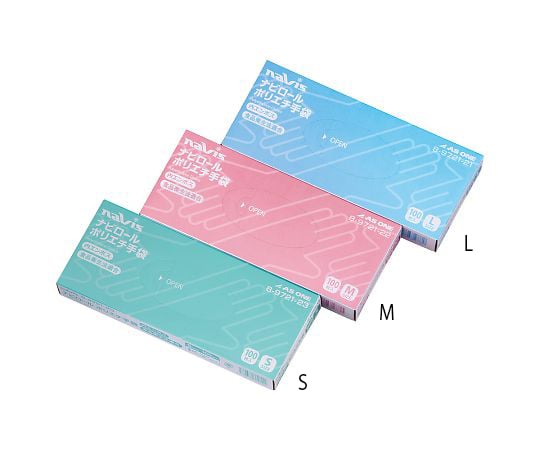 ナビロールポリエチ手袋 内エンボス加工 M 100枚入 1箱(100枚入)