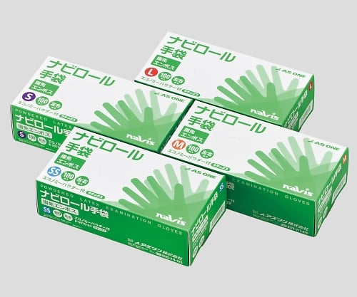 Naviroll Gloves (embossed fingertips, economy type, powdered) 1 box (100 pieces) M 1 box (100 pieces)
