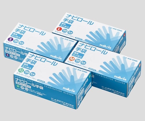 Naviroll Gloves (embossed fingertips, economy powder-free) 1 box (100 pieces) M 1 box (100 pieces)