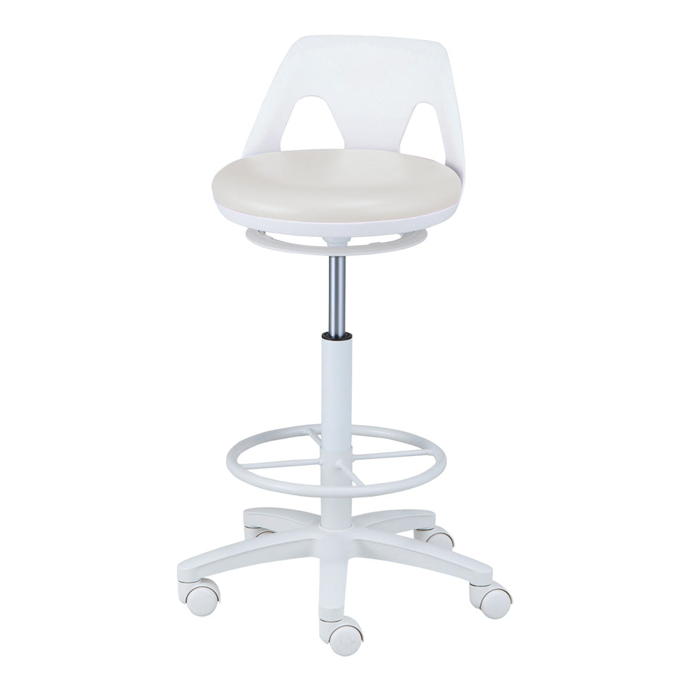 Nurse Chair (Raccoon/Wide) with Ring, White, NV-RW-W, 1 Piece