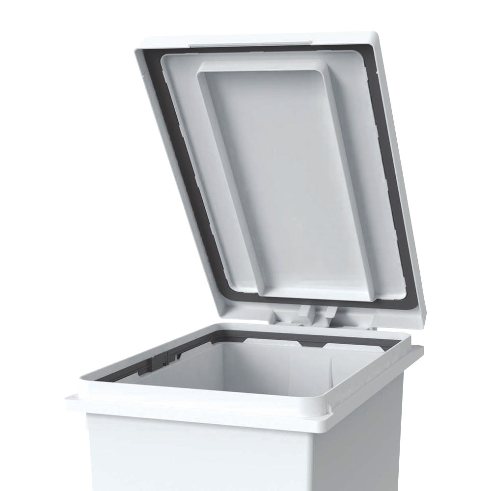 Evan MP Sealed Pedal Pail, White, 20L, 630002, 1 piece