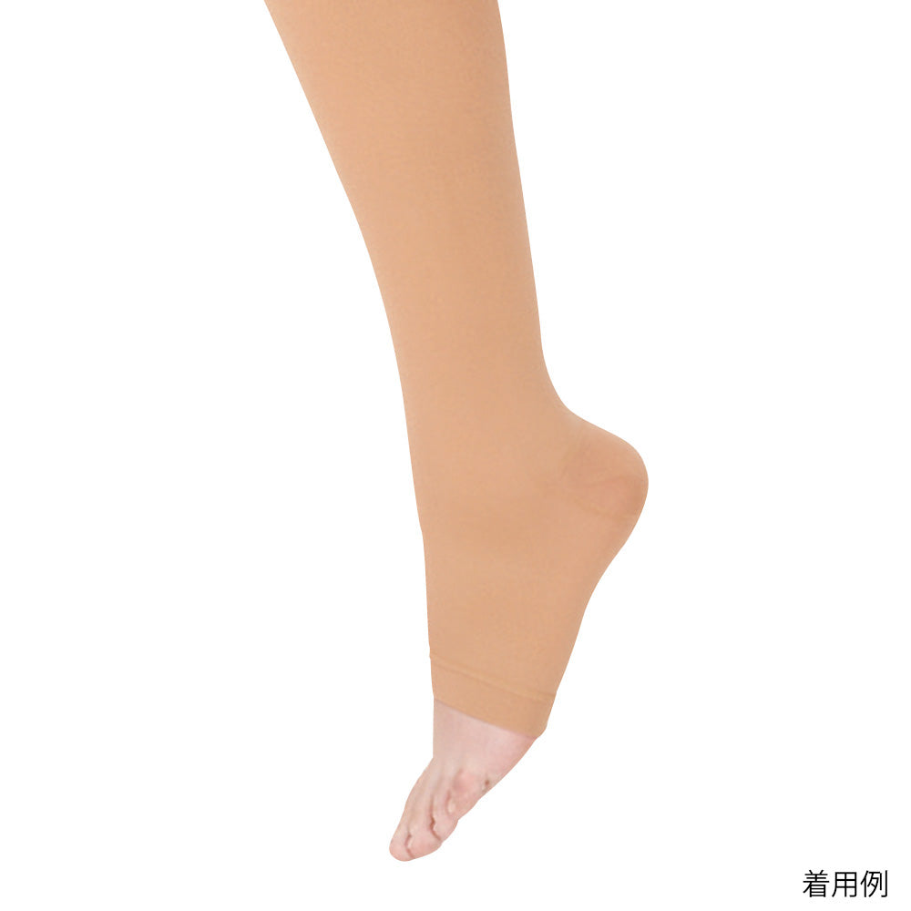 アンシルク®・2 ハイソックス(つま先なし)ライトブラウン M 20273 1足