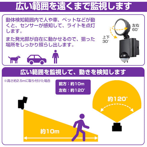 ELPA LED 센서 라이트 사용 전구 8W ESL-SS801AC 1개