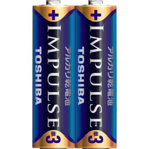 Toshiba IMPULSE Alkaline Battery AA Size LR6H (2 pieces) Shrink Pack LR6H 2KP 1PK