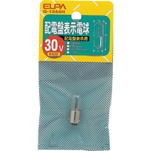 ELPA Switchboard Light Bulb BA9S 3.3W Lifespan approx. 2000 hours Clear G-1344H 1 piece