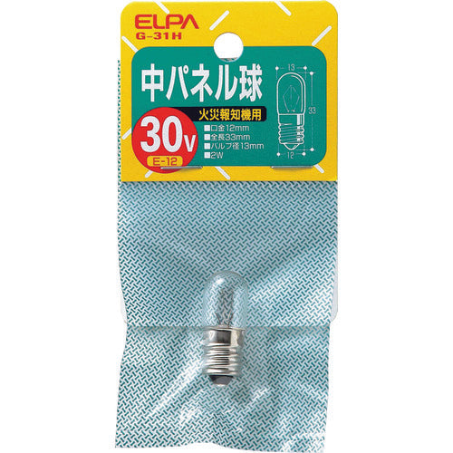 ELPA Medium Panel Bulb E12 30V 2W Clear G-31H 1 pc