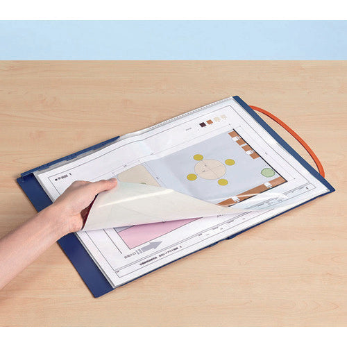 KING JIM 이중 클리어 파일 컴팩 5 포켓 오렌지 5894S-OR 1권