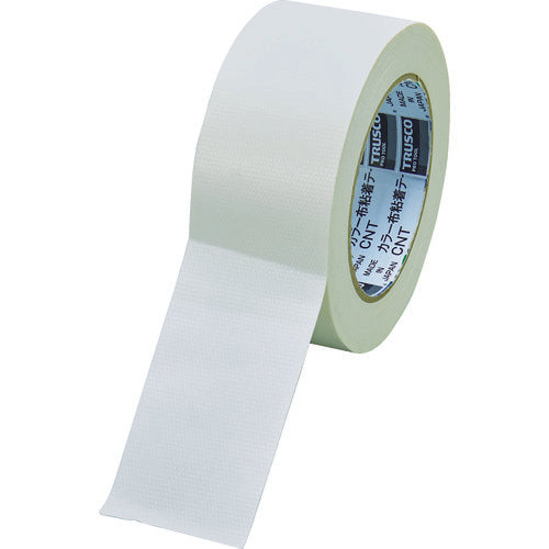TRUSCO Colored Cloth Adhesive Tape Width 50mm Length 25m White CNT-5025-W 1 Roll