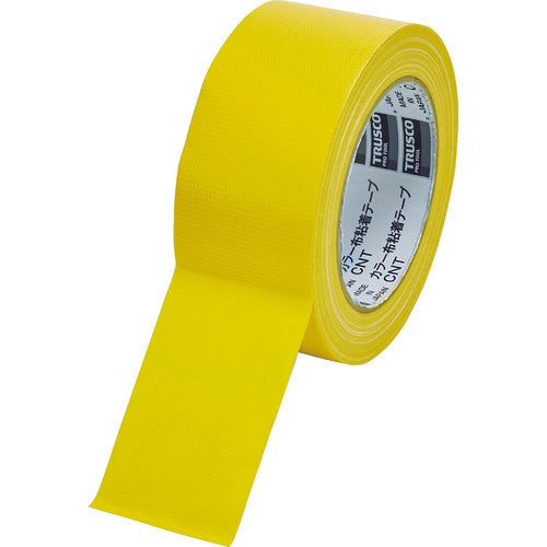 TRUSCO Colored Cloth Adhesive Tape Width 50mm Length 25m Yellow CNT-5025-Y 1 Roll