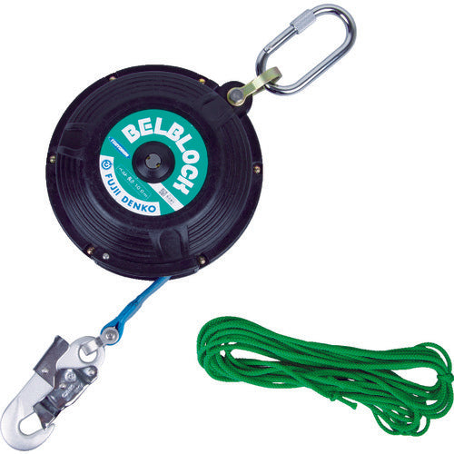 TSUYORON Belt-winding fall protection device Bell block No shock absorber 10m With pull rope BB-100-SN-BX 1 unit