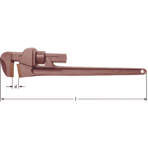 Ampcoスイス 防爆パイプレンチ 最大口開き30mm 全長280mm ET0280B 1 丁