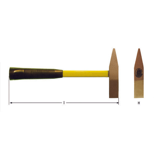 AMPCO 스위스 방폭 스케일링 해머 두경 25mm 머리길이 140mm FL0060B 1개