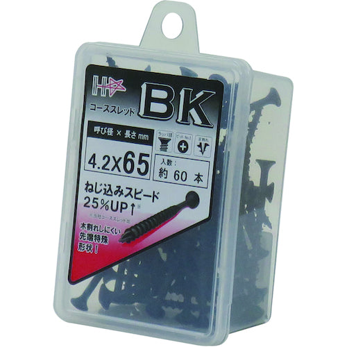 DAIDOHANT HC Coarse Thread Black 4.2X65 60pcs 10176795 1PK