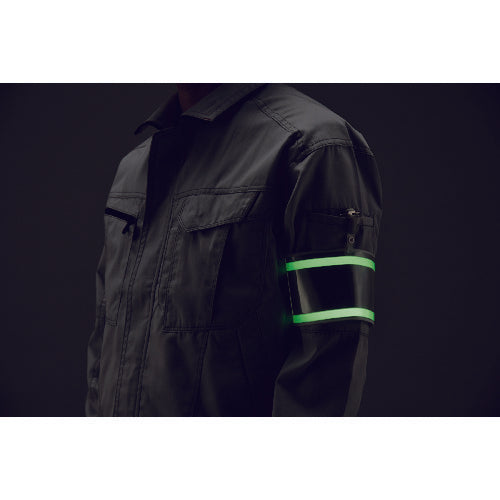 Green Cross Vinyl Armband Reflective x High Brightness Luminous Plain White Armband-400 (Reflective White) 90 x 400 mm Vinyl 140401 1 piece