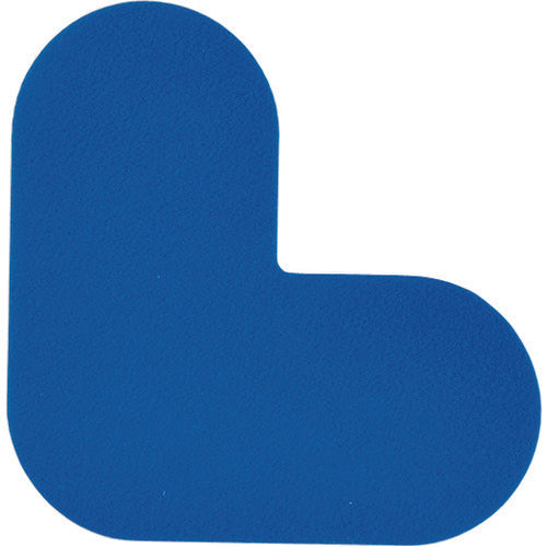 녹색십자 노면표시 스티커 L형 청색 QCL-BL 100×100mm 10매 세트 PVC 403014 1조