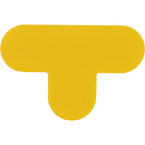 녹십자 노면표시 스티커 T형 황 QCT-Y 100×150mm 10매 세트 PVC 403022 1조