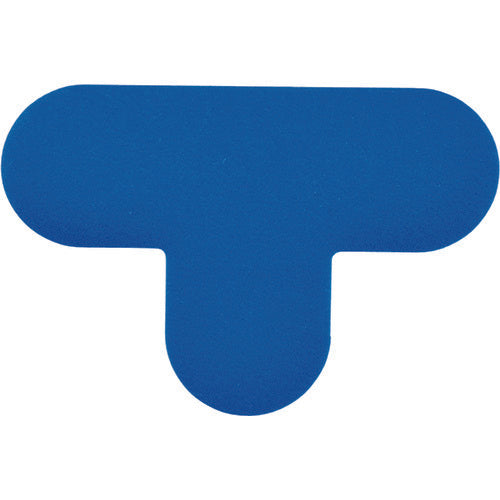 녹십자 노면 표시 스티커 T형 청색 QCT-BL 100×150mm 10매 세트 PVC 403024 1조