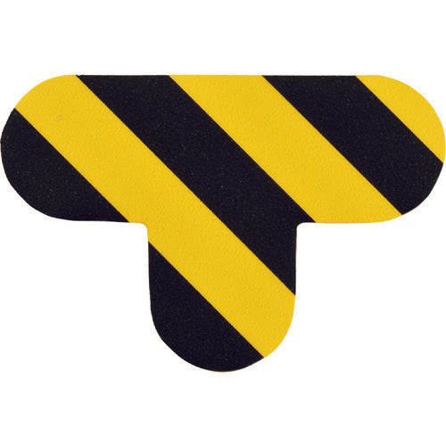 녹색십자 노면표시 스티커 T형 황/흑 QCT-TR 100×150mm 10매 세트 PVC 403025 1조