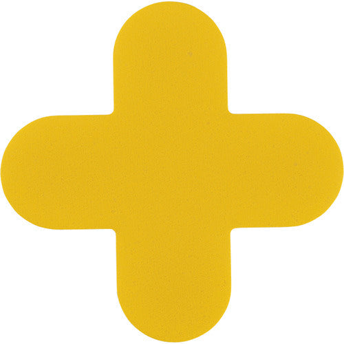 녹색 십자 노면 표시 스티커 십자형 황색 QCC-Y 150×150mm 10매 세트 PVC 403032 1조