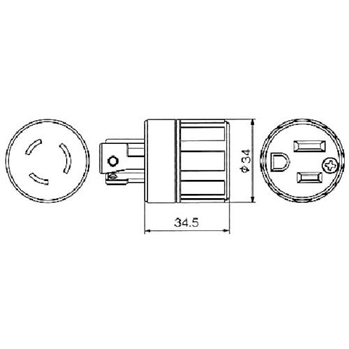 アメリカン電機 アダプター 引掛形→平刃形 白 接地2P15A125V KD0011 1 個