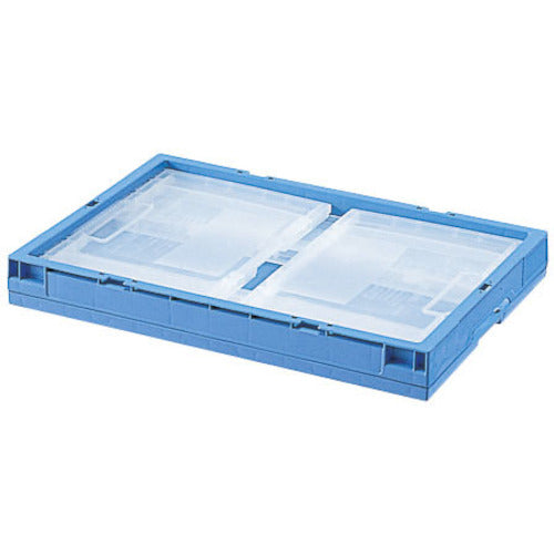 Sekisui Folding Container OC-30L, Transparent Sides (Frame and Bottom Blue), OC30LCB, 1 pc