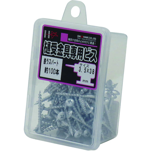 DAIDOHANT HC 통수금구 전용 나사(파워 화장실) 3.5X38 100개입 10176694 1PK