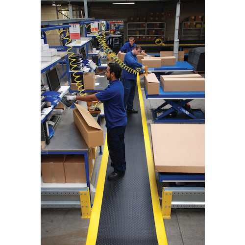 NOTRAX 疲労軽減マット バブルソフトレッド ブラック&イエロー 600X910 417S0023BY 1枚