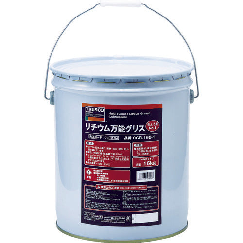 TRUSCO 리튬 만능 그리스 #1 16kg캔 CGR-160-1 1캔
