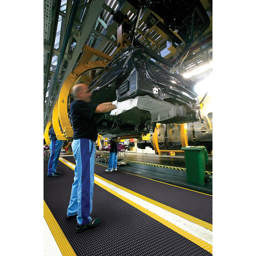 NOTRAX Fatigue Relief Mat Skytrax Black & Yellow 600 x 910 782S0023BY 1 Piece
