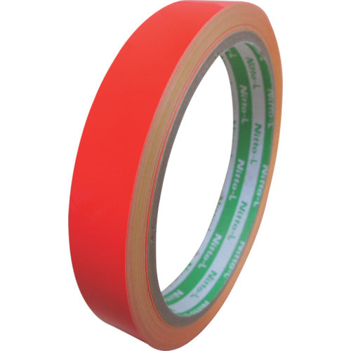 Nitto Elmate Fluorescent Tape 15mm x 5m Red LK-15R 1 Roll