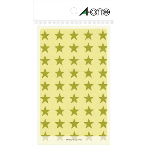 3M A-One Seal, small star-shaped, gold, 08404, 1 bag