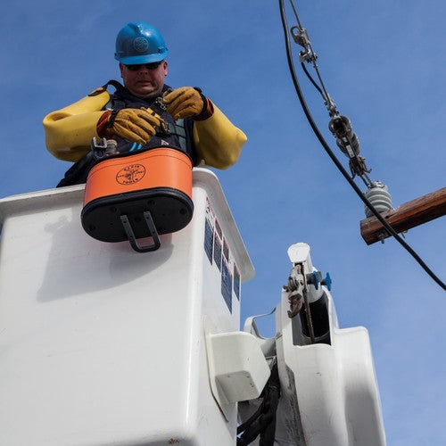 KLEIN Electrician's Bucket, No Handle, Orange, 355.6 x 177.8 x 254 mm, 5144BHB, 1 piece