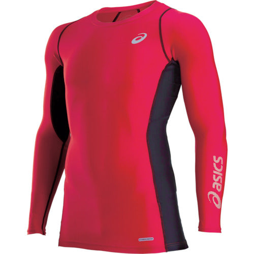 ASICS 【売切廃番】ウィンジョブロングスリーブシャツ レッド XL CH5000.23-XL 1 着