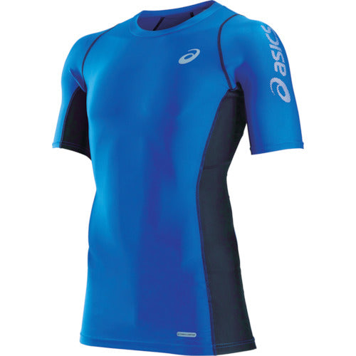 ASICS 【売切廃番】ウィンジョブハーフスリーブシャツ ブルー 2XL CH5001.42-2XL 1 着