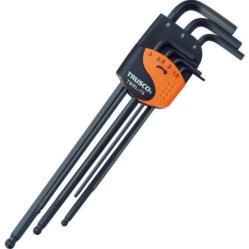 TRUSCO ボールポイント六角棒レンチセット ロングタイプ 7本組 TBRL-7S 1 S