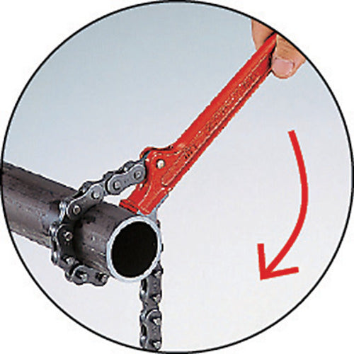 Super Tong (Strong professional type) With stopper to prevent chain from coming off Fits pipe outer diameter: 35-320mm ST3L 1 piece