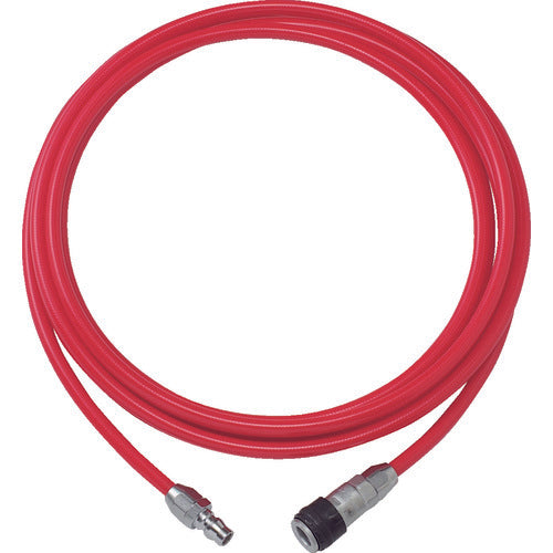 TRUSCO Air Blade Hose, Urethane Blade Tube, Inner Diameter 6.5 x Outer Diameter 10 mm, Total Length 5 m, Coupling Included, Red, TOP-6.5-5, 1 Roll