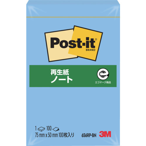 3M Post-it 75 x 50 mm 100 sheets Blue 656RP-BN 1PK
