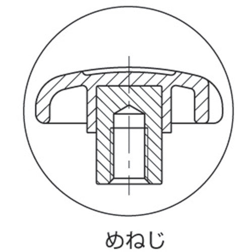 IMAO Engineering Plastic Knob (Female Thread) 63 M12 EK63T 1 pc