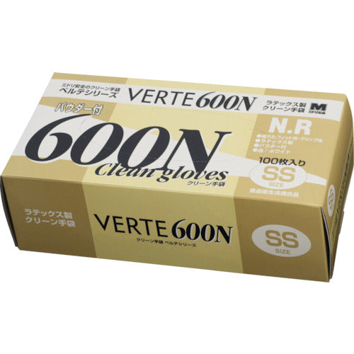 미도리 안전 천연 고무 디스포 장갑 SS사이즈 (100장입) VERTE-600N-SS 1상자