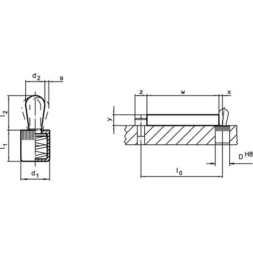 HALDER Pressure Pin, Press-in Type, No Seal, 6 x 7L, 22150.0010, 1 pc