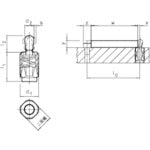 HALDER Steel spring pressure pin, male thread, SS, no seal, 12 x 19L, 22150.0335, 1 piece