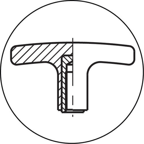 ELESA Square T-handle (female thread) 67 M8 TH67N 1 pc