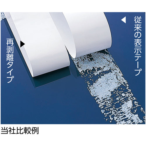 緑十字 ガードテープ(ラインテープ) 白 GTH−252W 25mm幅×20m 再はく離タイプ 149021 1巻