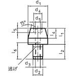 HALDER Locating Pin, Cylindrical, with Through Hole for Fixing, Outer Diameter 6 x Base Height 7L, 22630.0220, 1 Piece