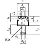 HALDER Positioning pin with through hole for fixing, dia pin, outer diameter 16 x base height 13L, 22630.0248, 1 piece
