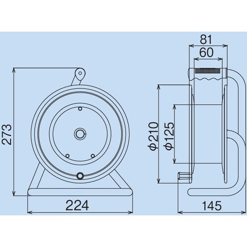Hataya JT type cord reel, single phase 100V, 10m, JT-101, 1 unit