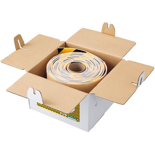 Green Cross Tiger Pattern Cushion Roll Yellow/Black TRC-R 200mm wide x 10m thick 5mm non-reflective 247090 1 roll