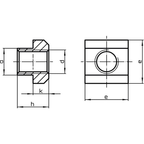 HALDER T-Nut DIN 508 T-Slot Width 18 Strength Class 10 Blackened Hole Outer Diameter M10 23010.0186 1 pc